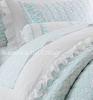 SUMMER WHITE RUFFLED SHEET SET FOR A SHABBY CHIC HOME